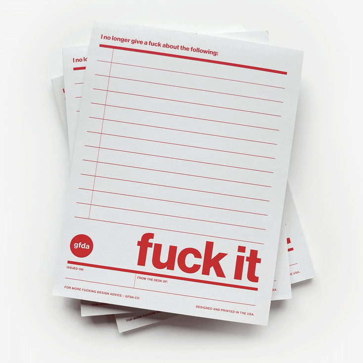 Fuck-It List Notepads