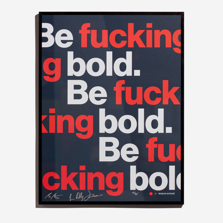 Be bold. GFDA x Maison Kitsuné Limited Edition 18x24
